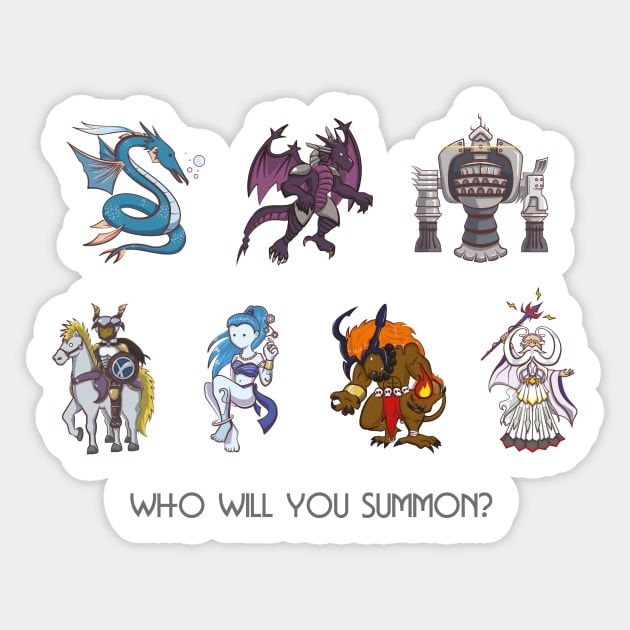 Final Fantasy Summons Sticker by LittleBearArt